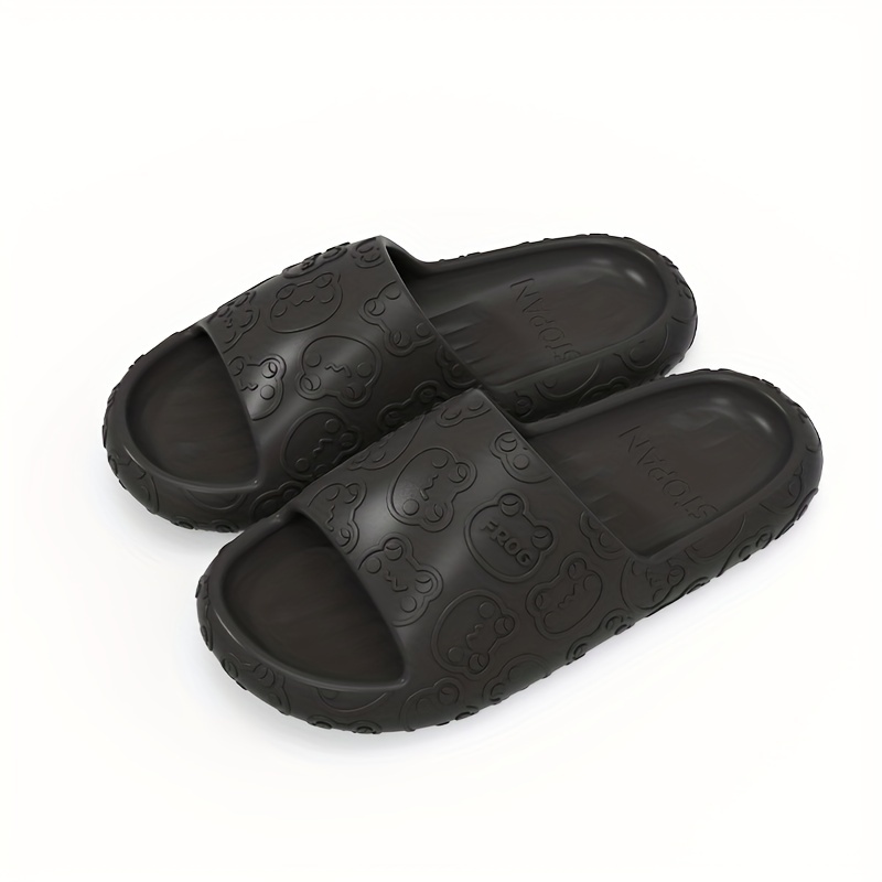 Men's Bear Head Slides Non Slip Slippers Open Toe Shoes