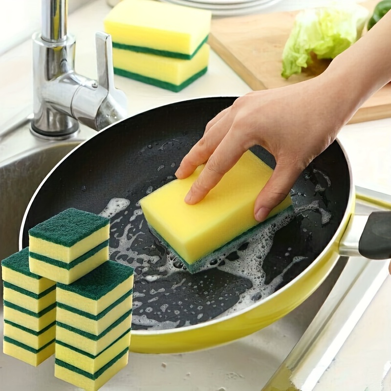 2pcs Automatic Liquid Kitchen Cleaning Brush,Dish & Pot Cleaning Sponge  With Handle,Removable Reusable Dishwashing Tool, Sponge Wipes.