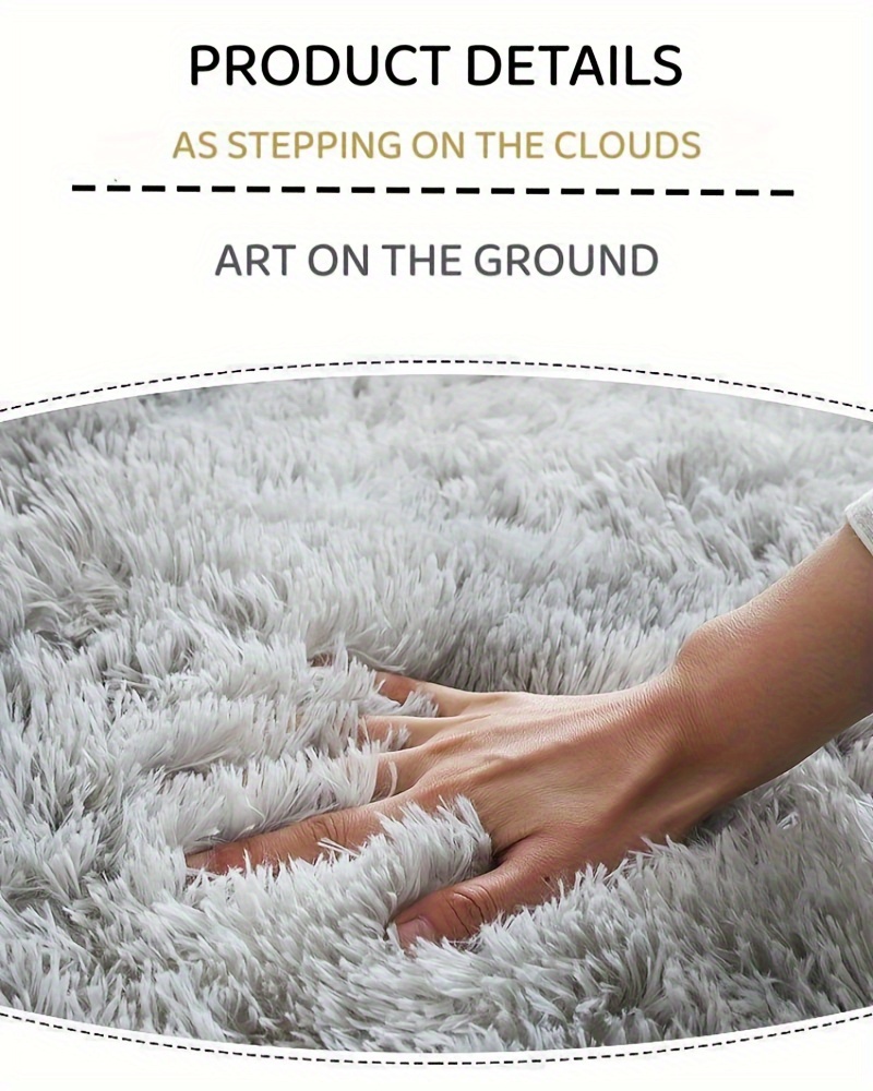 1  and fluffy oval area rug non slip washable polyester   00 machine made shaggy rug for living room bedroom bedside game room   carpet sofa teenage room decoration details 1