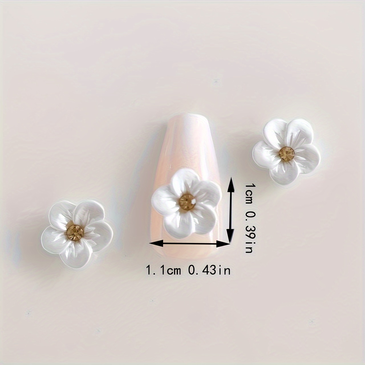 Fragrance Flower Nail Art Charms, Bow Nail Ornament, Alloy 3d
