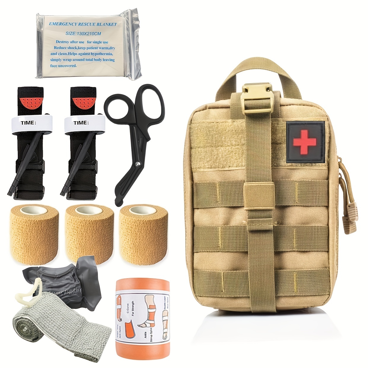 Kit de survie, équipement professionnel d'équipement de survie d'urgence 32  en 1