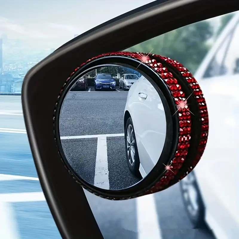 2 Stück Auto-Rückspiegel, Der Strass Umkehrt, Kleiner Runder Spiegel,  Zusätzlicher 360-Grad-Toter- -Ultra-HD-Reflektionsspiegel - Temu Germany