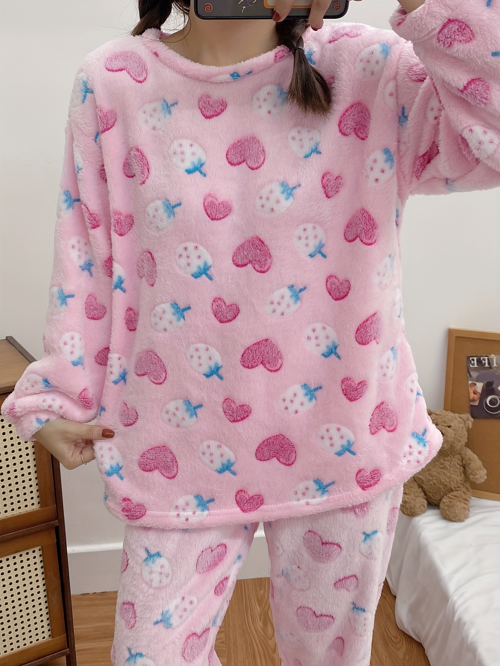 Kawaii Anime Cute Pajamas Set for Women Sweet Lovely Velvet Tube Top and  Shorts Two Piece Cartoon Sleepwear Sets : : Clothing, Shoes 