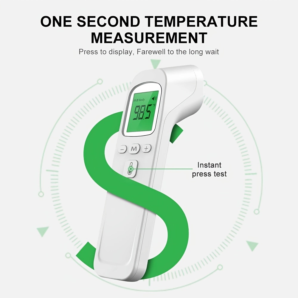 Touchless Forehead Thermometer for Fever, No Contact Infrared Digital Thermometer for Adults and Kids, Contactless Smart Temperature Gun, Size: One