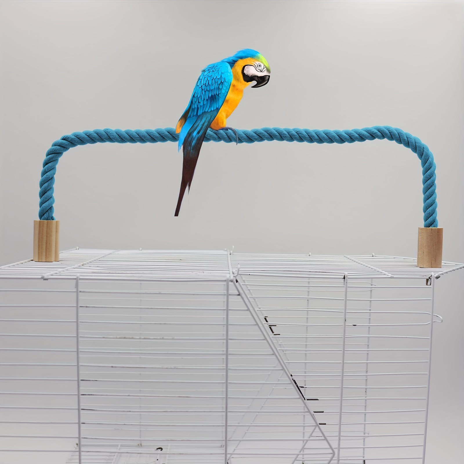 Comfy Parrot Toys Colorful Bird Rope Perches Cage Accessories Cotton Bungee  Bird Toy