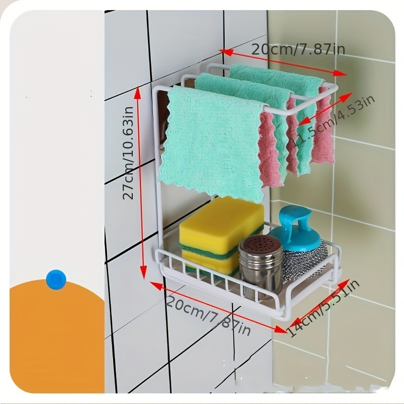 Soporte magnético de Paño/Esponja para trapo de fregadero, FLEXIBLE -  multicolor