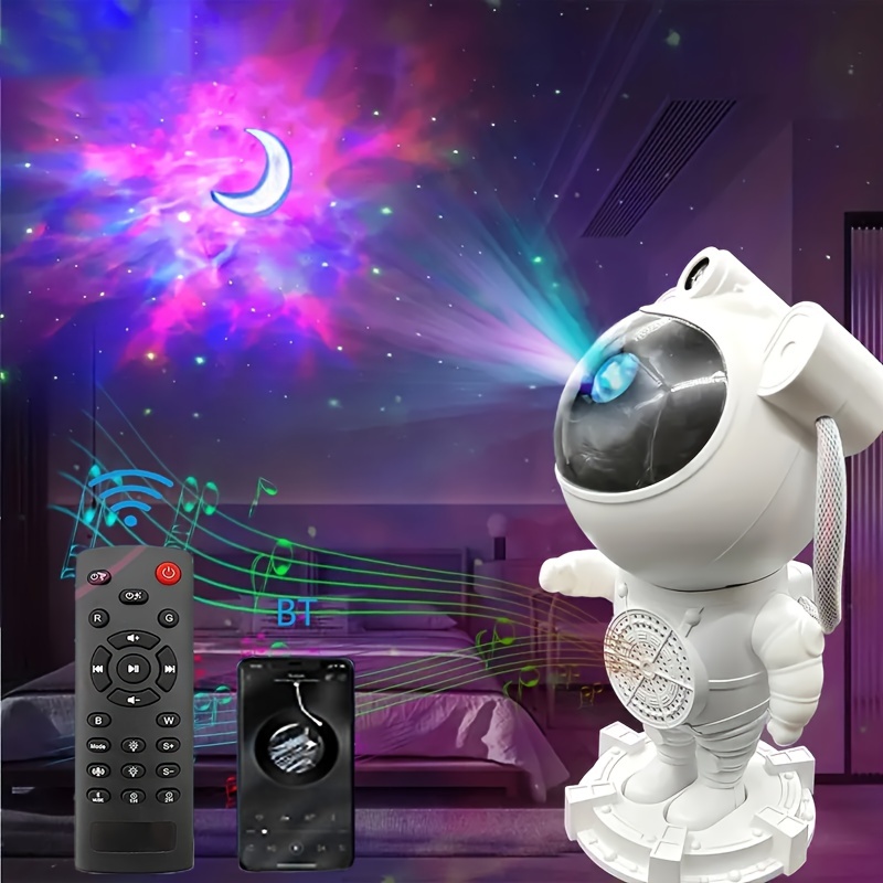 Robot proyector de cielo estrellado, luz nocturna con música