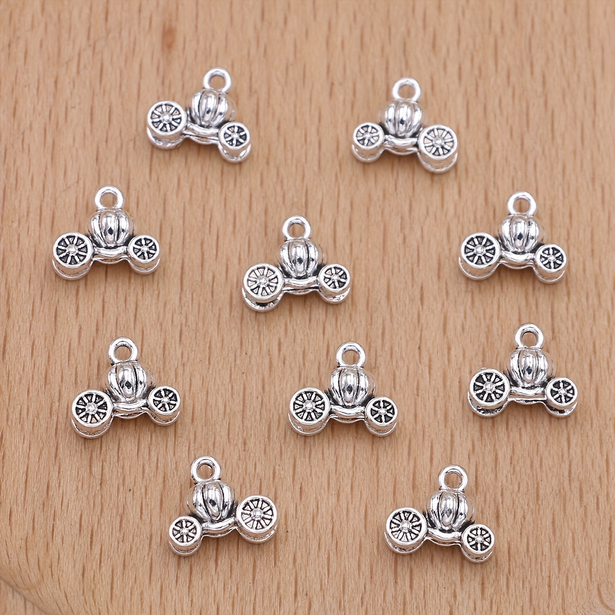 

10pcs Silvery-plated Charms - Cute Alloy Pendants For , Necklaces, Earrings & Keychains