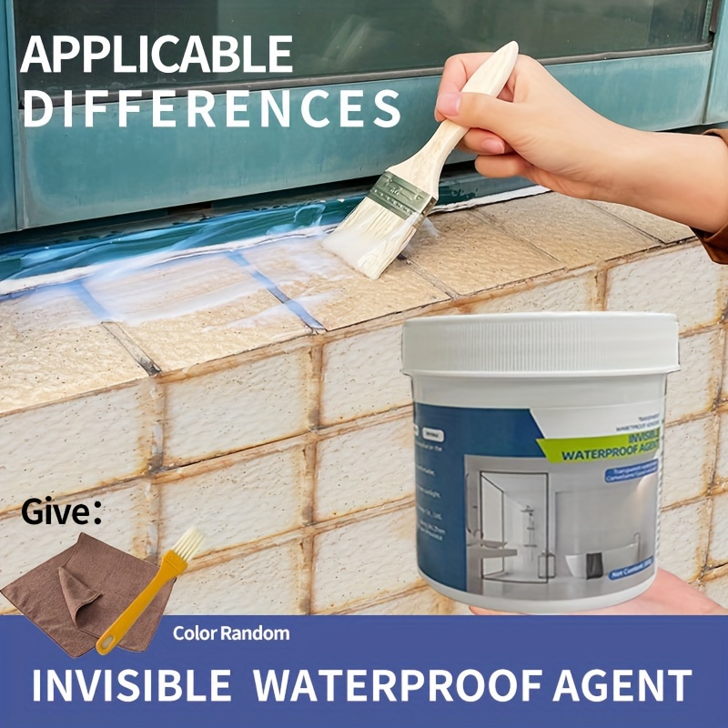 

Transparent Waterproofing Adhesive Bathroom Waterproofing Leakage Repair Coating Roof External Wall Without Smashing Brick Leakage Sealant Penetrant, For Hotel/restaurant