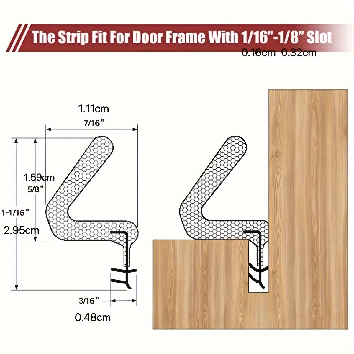 26Ft Door Weather Stripping Soundproof Door Seal Strip V-Shaped