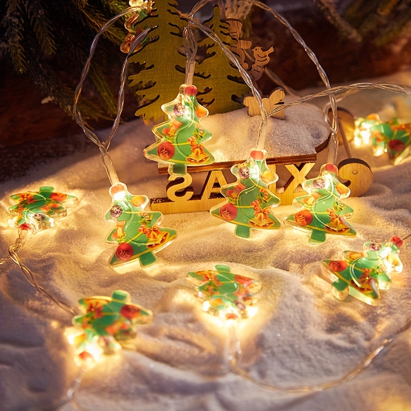 A String Of Led Christmas Tree Decoration Lights With A Battery