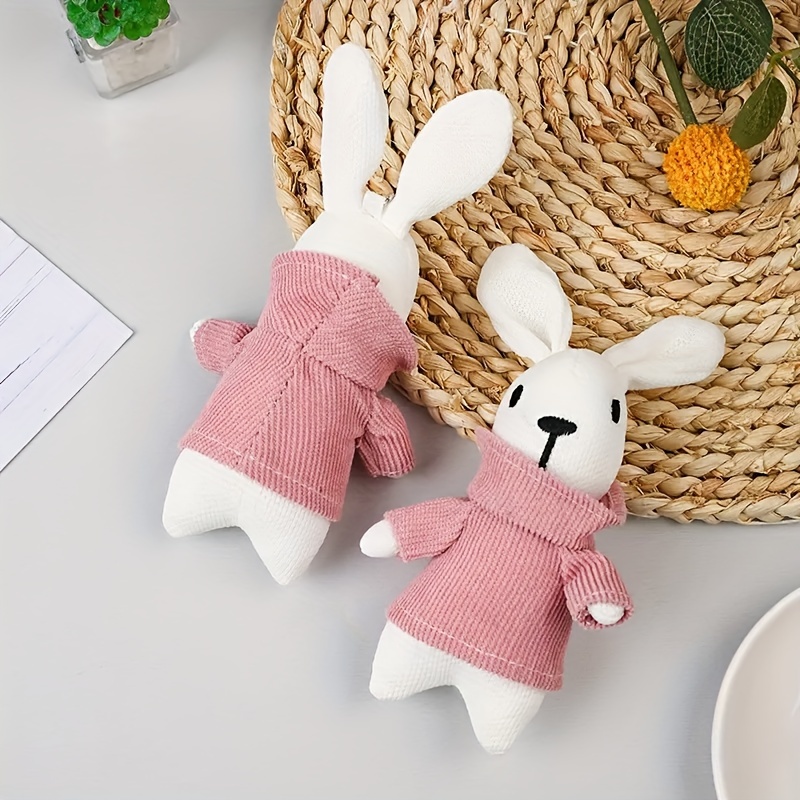 Simulated Rabbit Plush Cute Bunny Doll Key Chain Stuffed - Temu