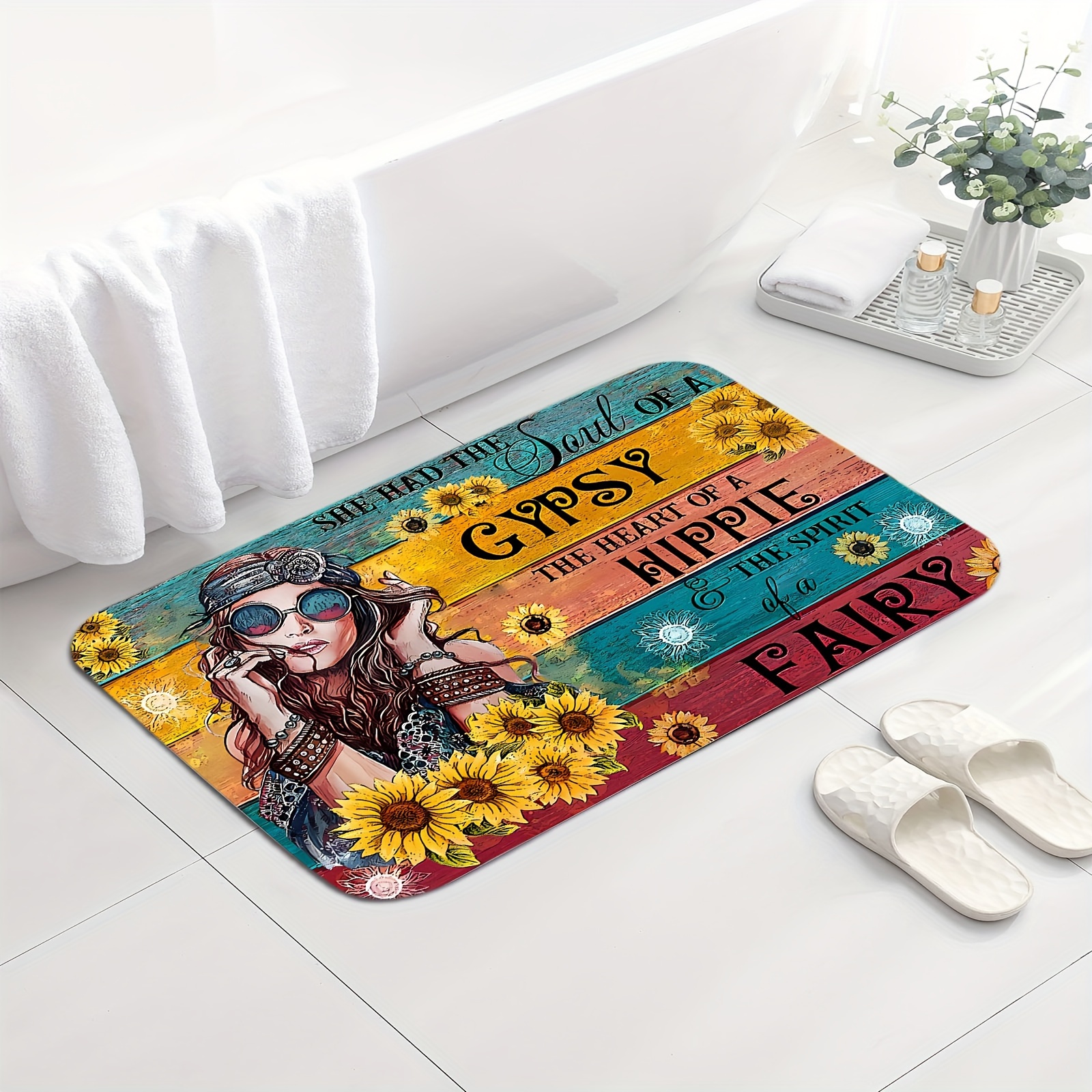 alfombra cocina antideslizante lavable alfombras cocina carhartt hbo  Alfombra de girasol escandinava para niña, felpudo para