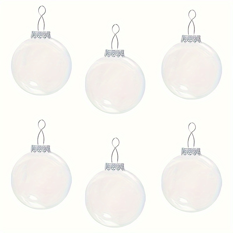 Clear Fillable Ornaments Balls Diy Clear Plastic Flat Disc - Temu