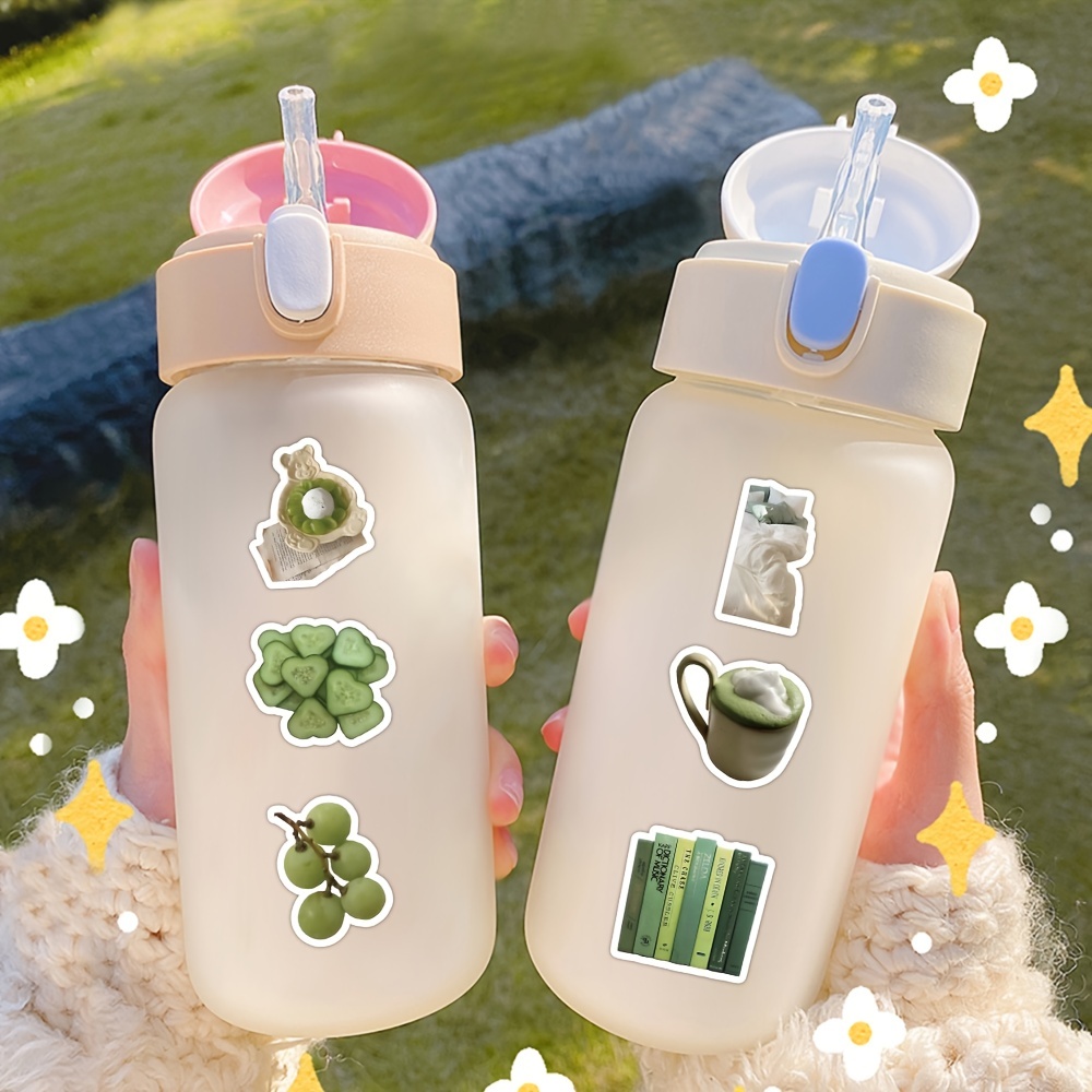 Green Little Fresh Stickers Waterproof Stickers For Water - Temu