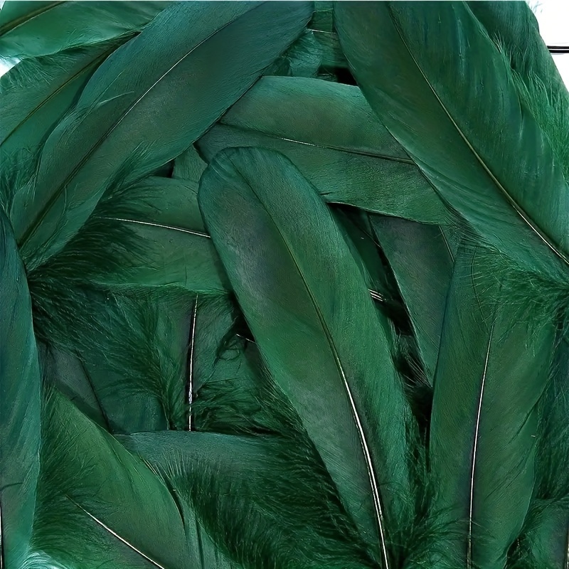 Natural Black And Green Goose Feathers Perfect For Vintage - Temu