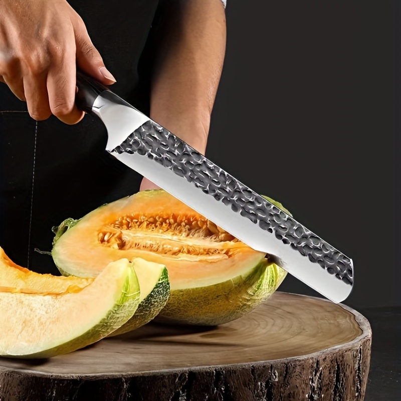 Commercial Melon And Fruit Knife, Stainless Steel Household Ultra-sharp  Fruit Cutting Knife, Kitchen Multi-functional Vegetable Cutting Meat  Slicing Knife - Temu