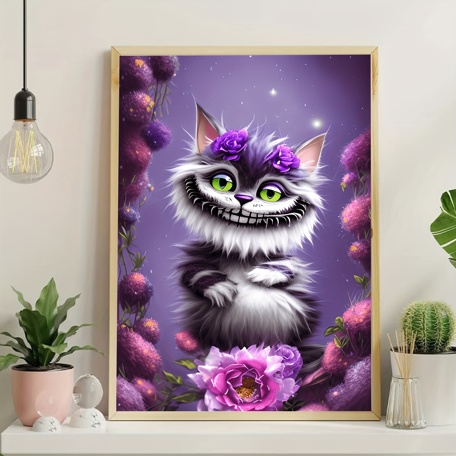 5D Diy Paint with Diamonds Cheshire Cat Diamond Painting Full