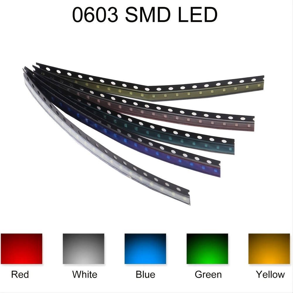 0603 SMD LED Diode Lights Kit Super Bright Lighting Bulb Lamps