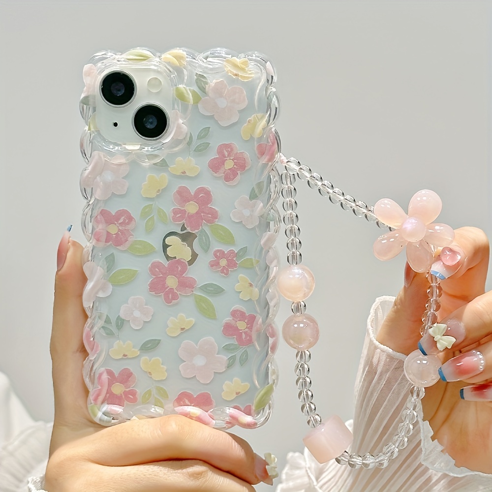 flower printed phone case for apple iphone 14 13 12 11 xs xr x 7 8 plus pro max mini details 1