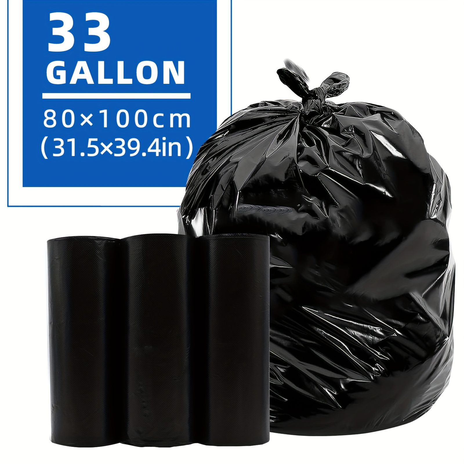Heavy Duty Garbage Bag, 30-33 Gallon Large Garbage Bags, Thickened