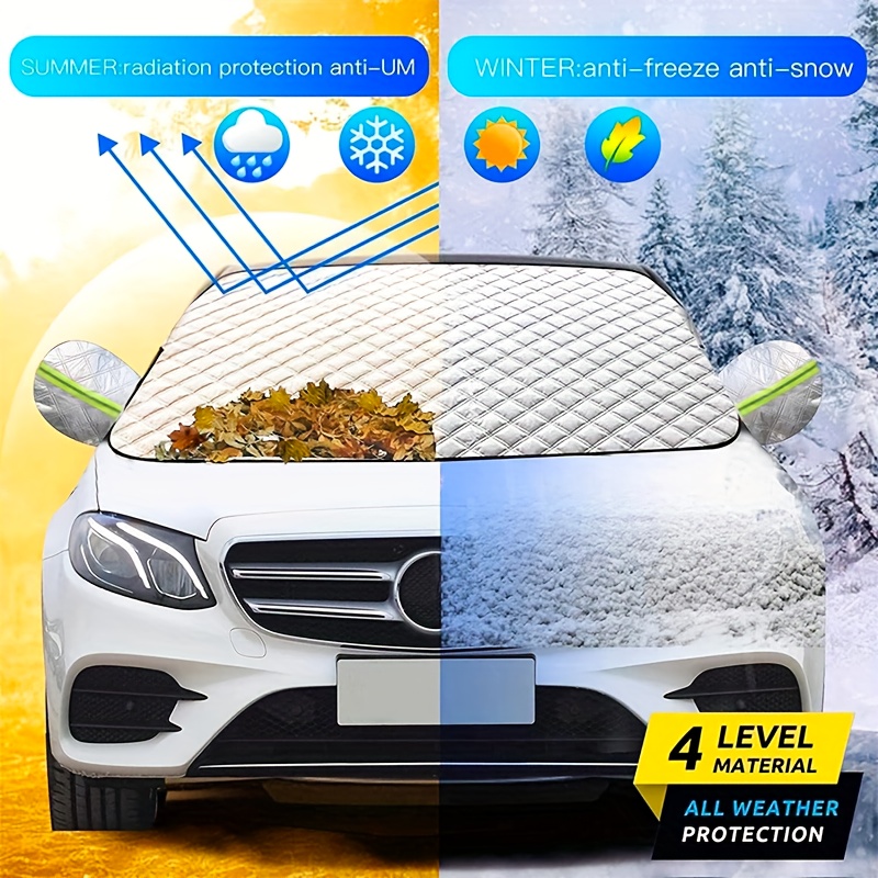 Car Windshield Snow Cover Ice Frost Winter Windscreen Cover - Temu
