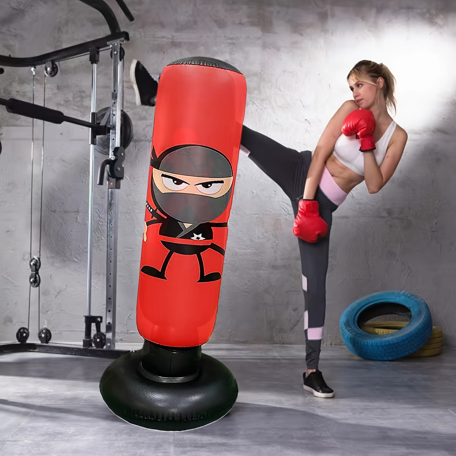 Inflatable Punching Bag for Karate Kickboxing Training