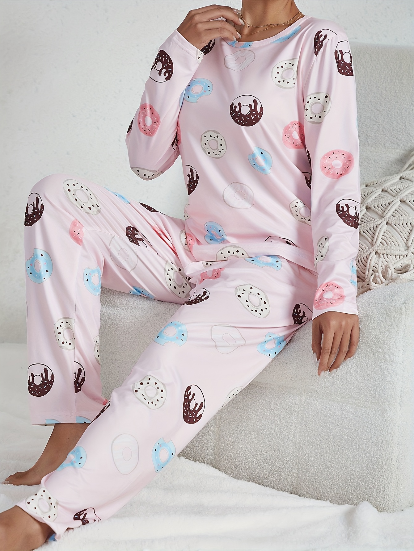 Cute Sleepwear Women's Pajama Sets Women Cartoon Print Short Sleeve Round  Neck Tee and Pants Pajama Set pj set Pyjamas For Women - AliExpress