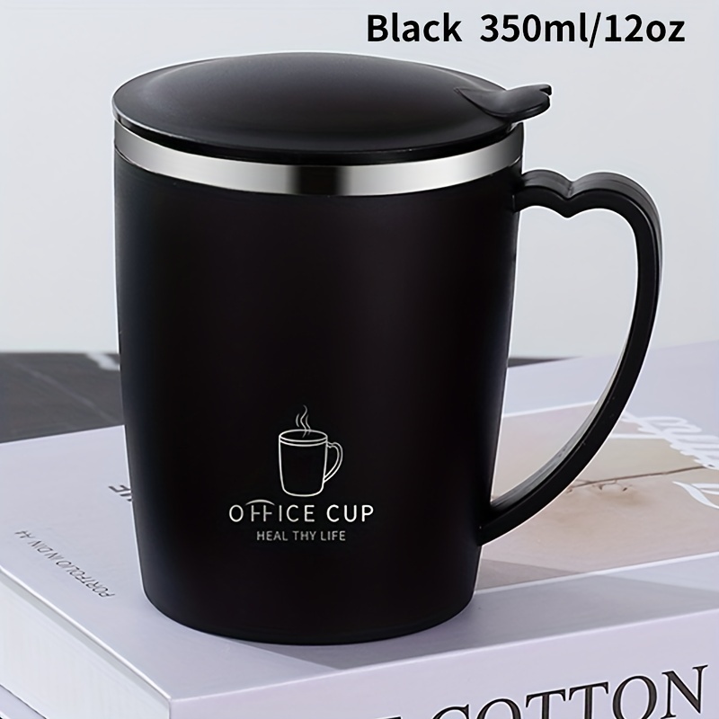 Black Metal Reusable Travel Coffe Mug