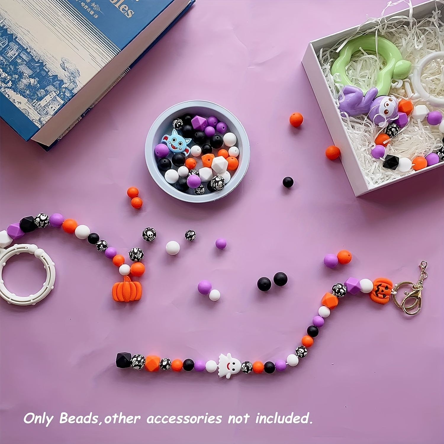 Halloween Silicone Beads Circular Silicone Beads Pumpkin - Temu