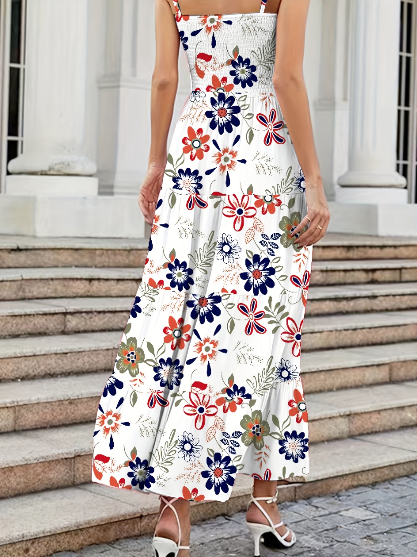 patachou cruise tiered ruffled cotton dress Aura Maxi Hidden back zipper Lyxig morgonrock Bodycon Off-Shoulder Long Sleeve Size (to the center hole):40