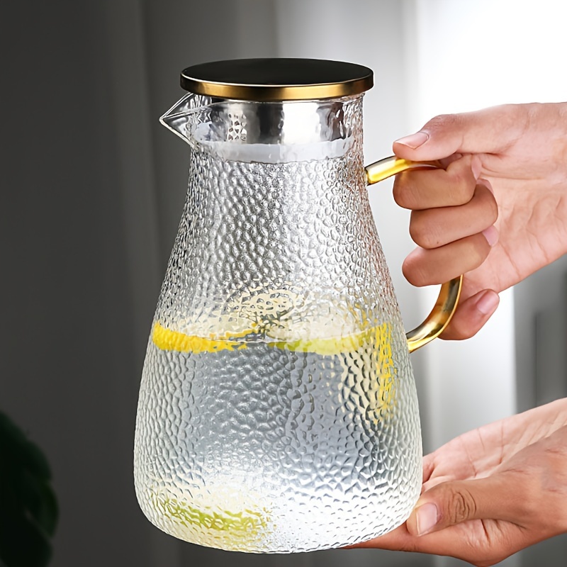 Home Heat Resistant Glass Water Pitcher Hammer Cold Kettle Cool Water  Bottles Juice Tea Pot With