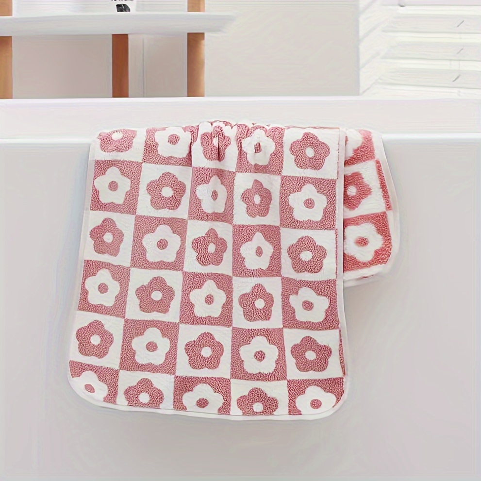 Coral Fleece Flowers Bath Towel Super Absorbent Soft Face Towel