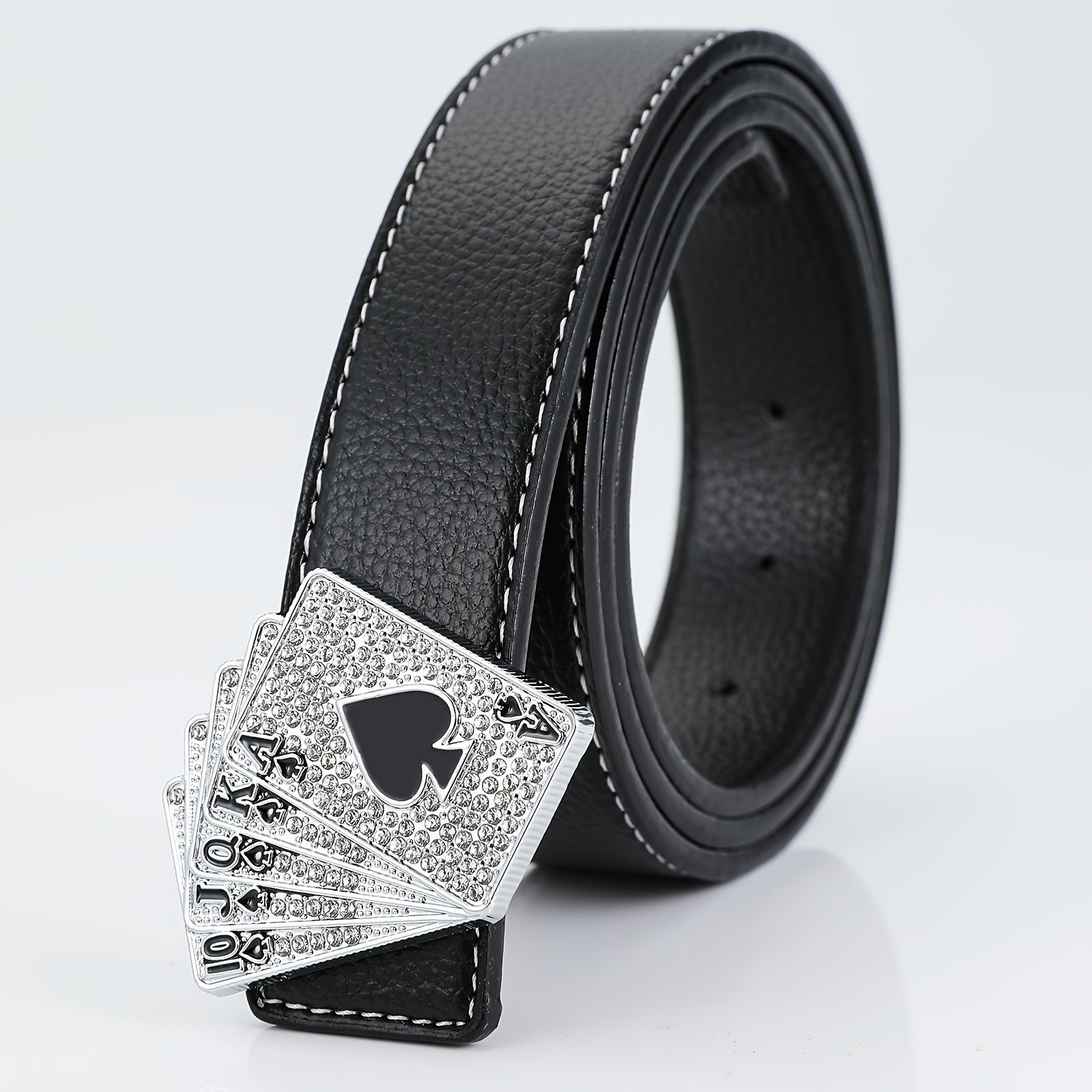 Popular Hip-hop Punk Rhinestone Buckle Men's Belt, Husband