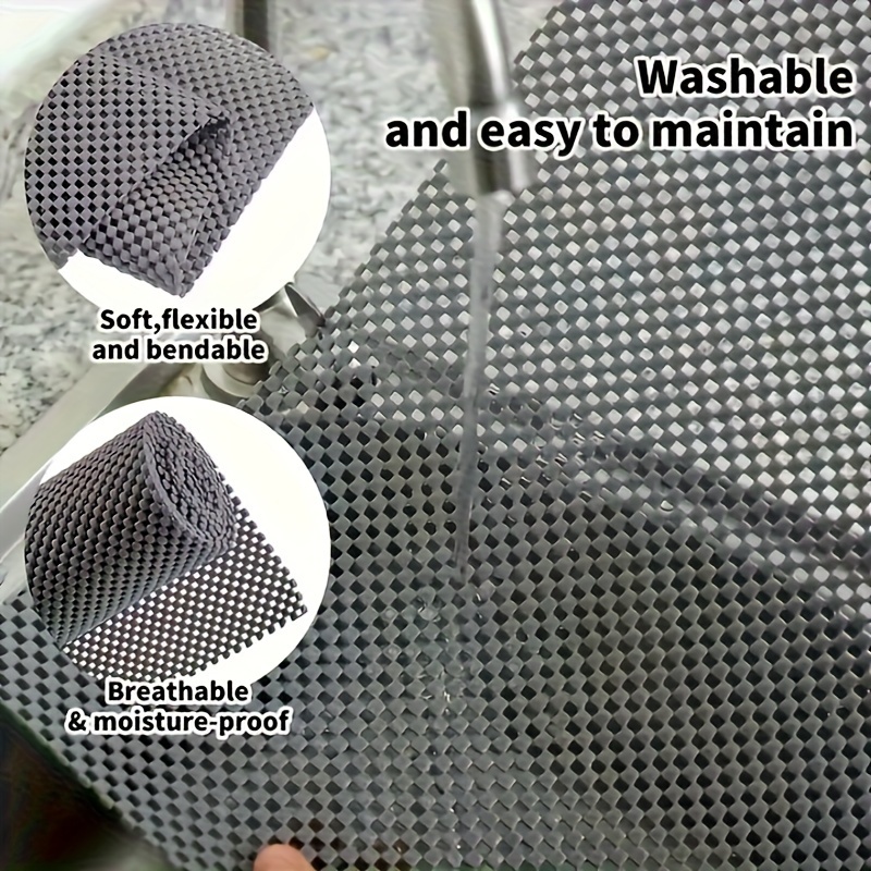 Anti-Rutsch-Matte Mehrzweck wasserdichte rutschfeste Gummimatte  Regalschublade kann auf jede Farbe Weiß geschnitten werden