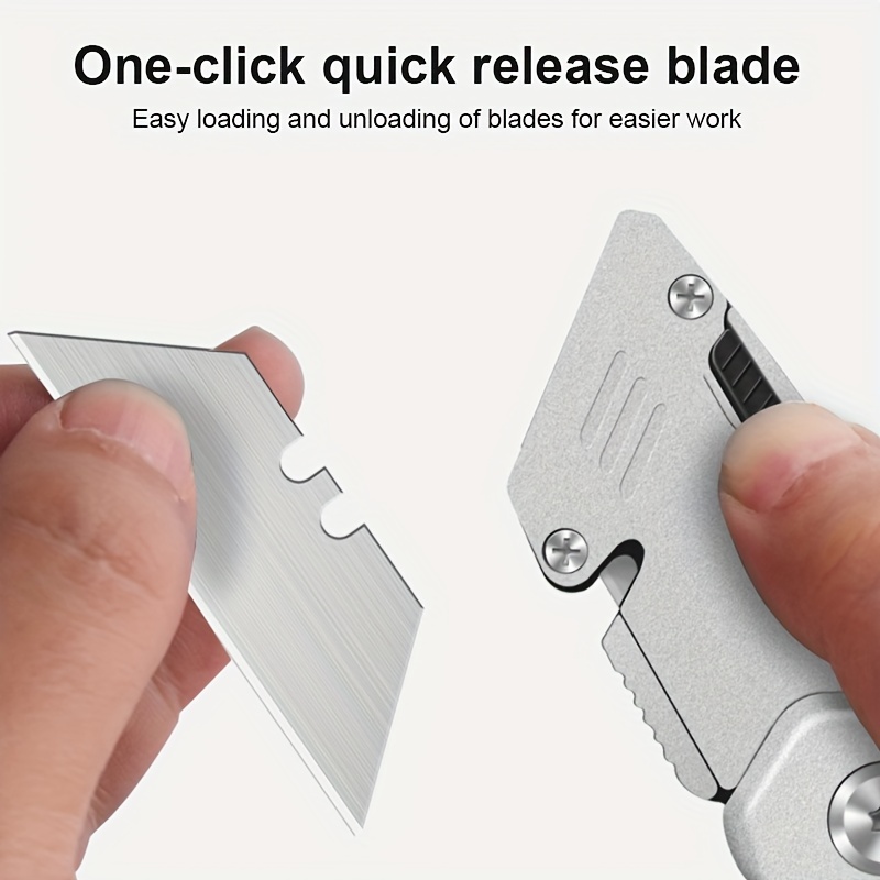 Retractable Box Cutter Utility Knife - EASY SELF LOADING Zinc