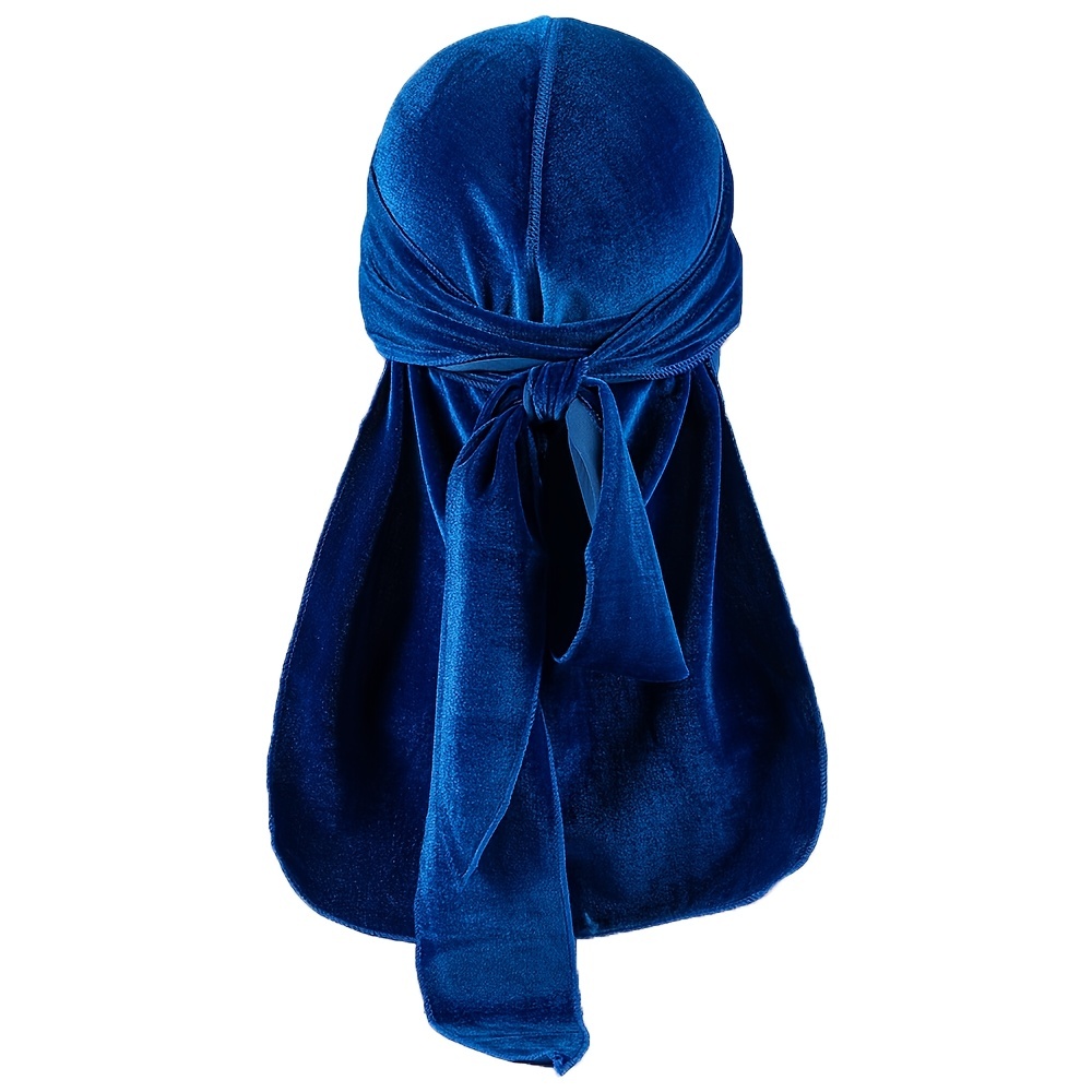 Velvet Durag Hat Pirate Cap Wrap Men Women Bandana Doo Rag Wave Turban Hat