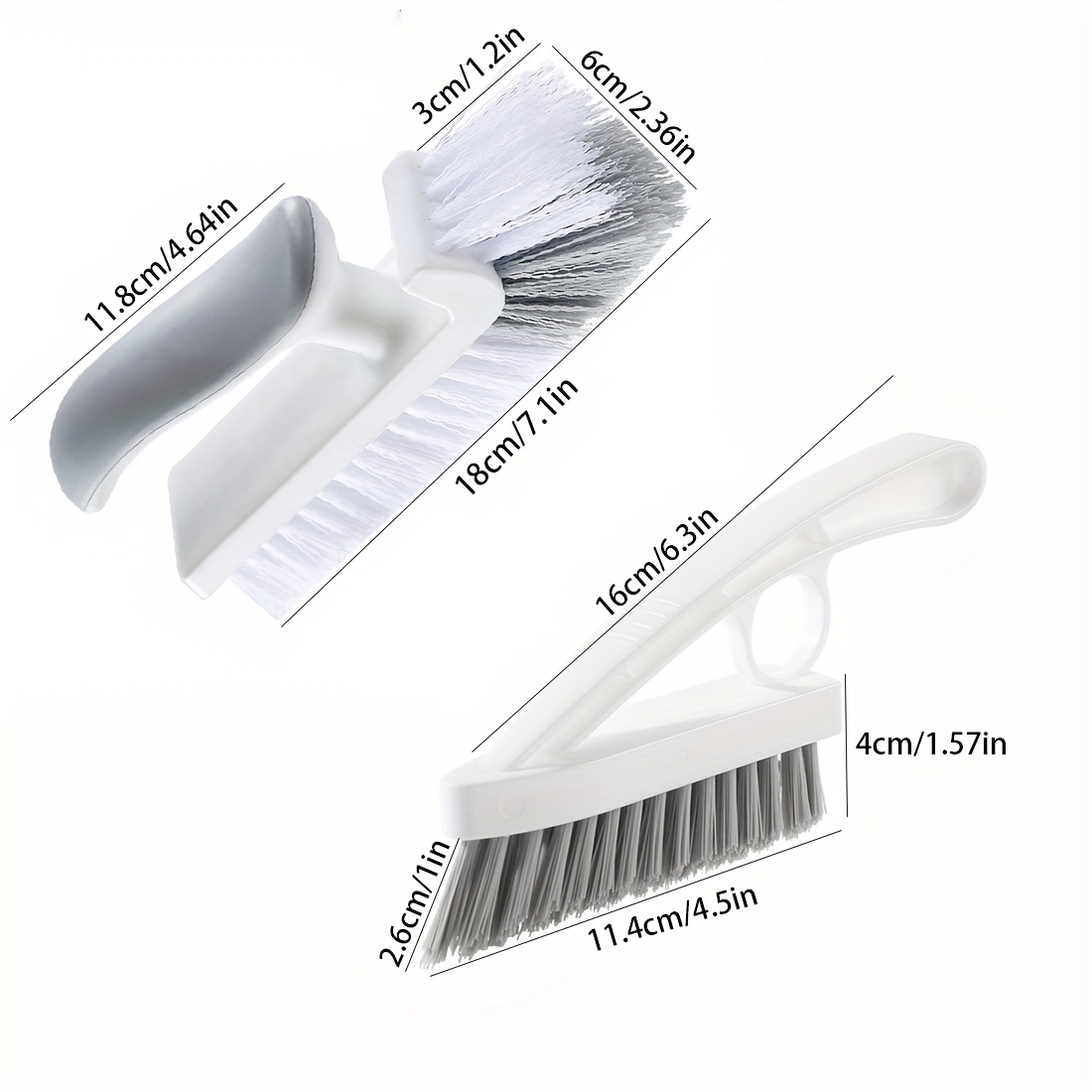 Black Color Bathroom Hard Bristle Crevice Cleaning Brush Household