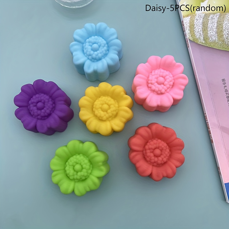 Flower Shape Silicone Cake Mould (Random Colour)