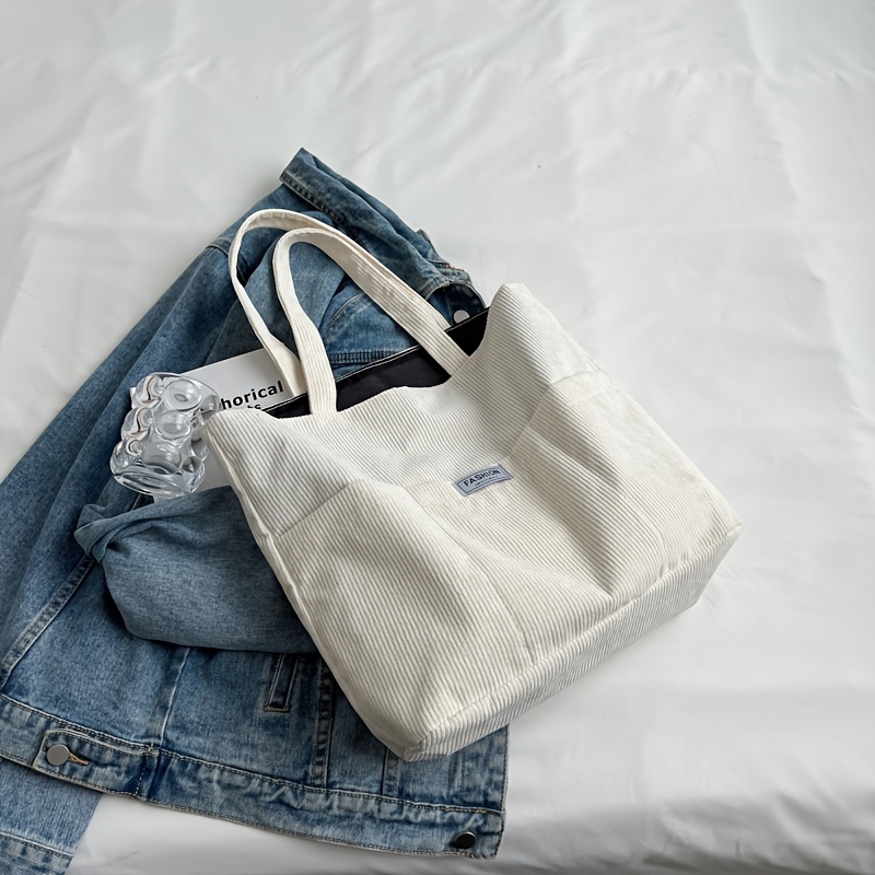 Patched Denim Tote Bag Shoulder Bag Jeans Tote 