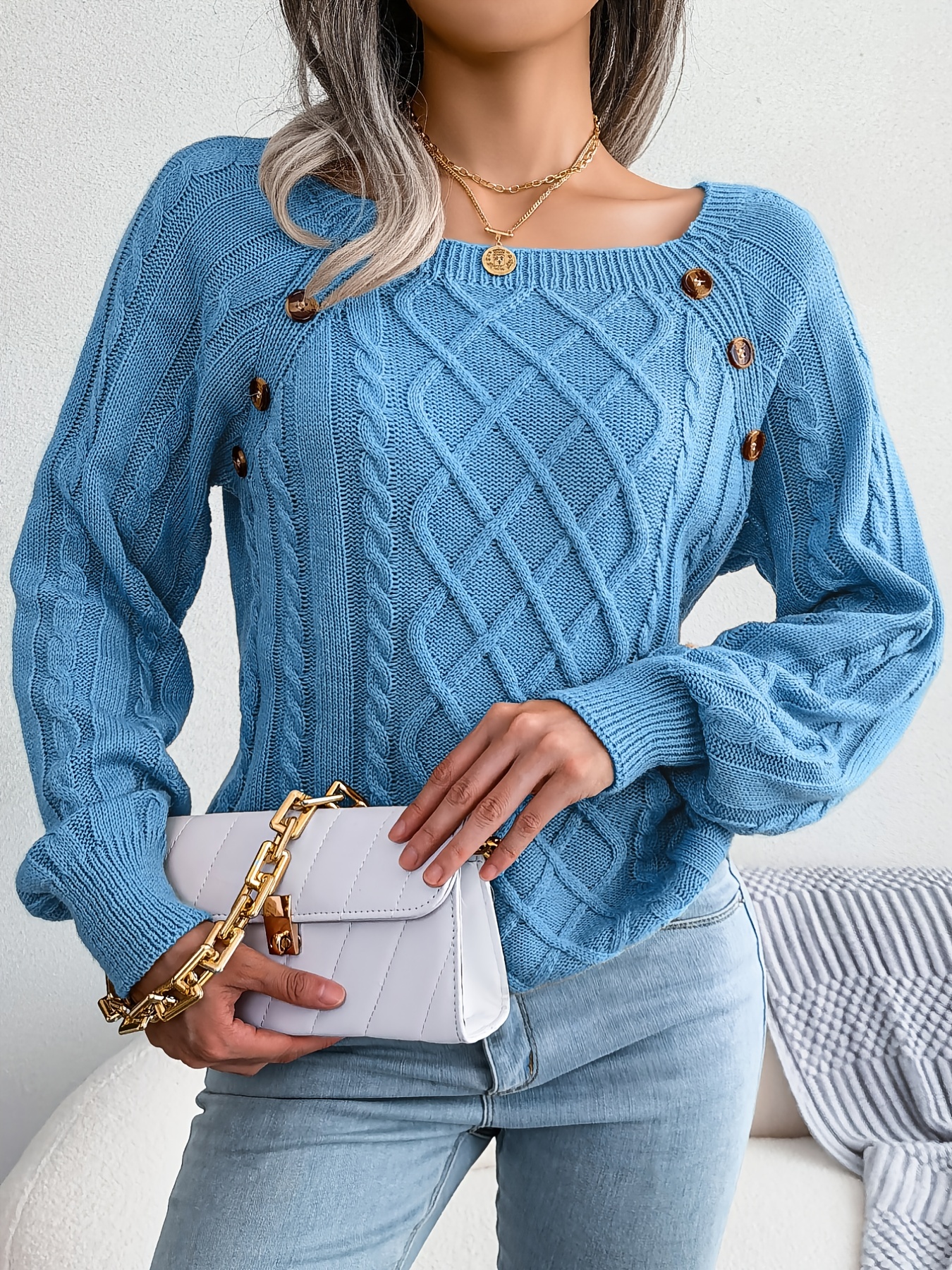 OC Lantern Sleeve Sweater