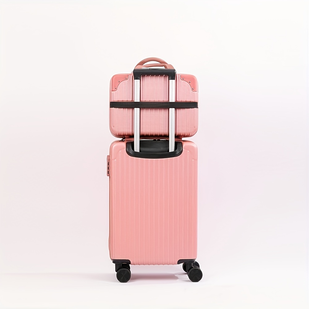2pc travel big and small suitcase set with large capacity and password lock for travel vacation holiday daily use 20 inch trolley suitcase ideal choice for gifts details 4