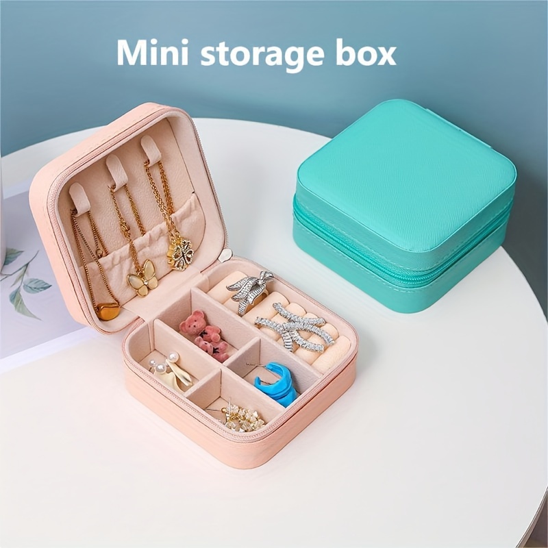 Multi grid Jewelry Storage Box portable Jewelry Organizer - Temu