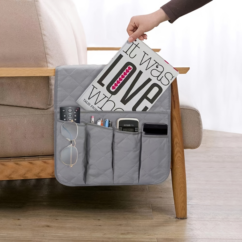 1pc 5 Pocket Sofa Armlehne Organizer Tasche Couch Stuhl Tv Fernbedienung  Magazin Wasserdichte Aufbewahrungstasche, Kostenloser Versand, Kostenlose  Rücksendung