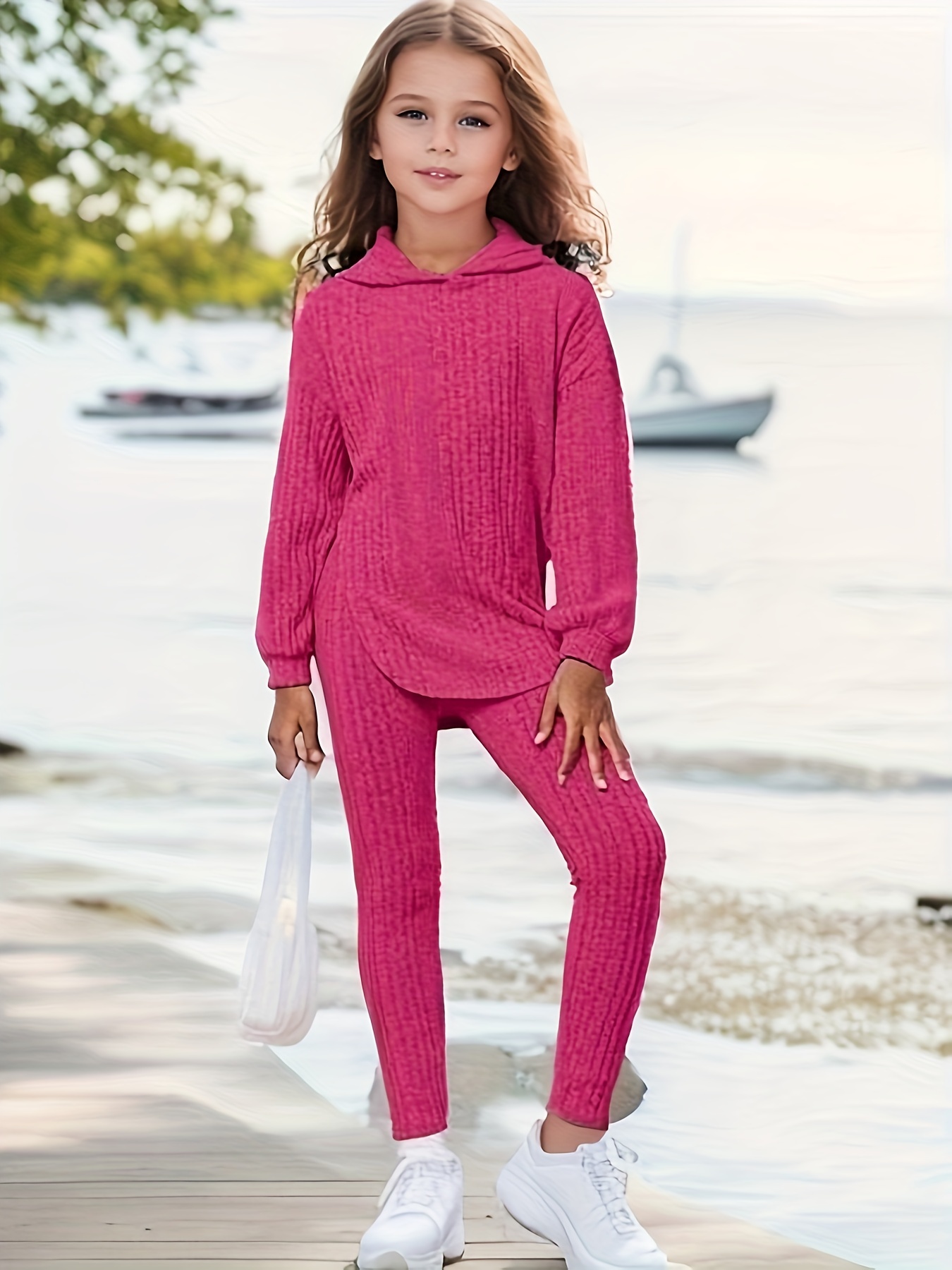 Générique Ensemble sweat-shirt et leggings Ensemble de commandes  coordonnées | Tenues et ensembles de vêtements pour filles | Âges 4 à 12  ans