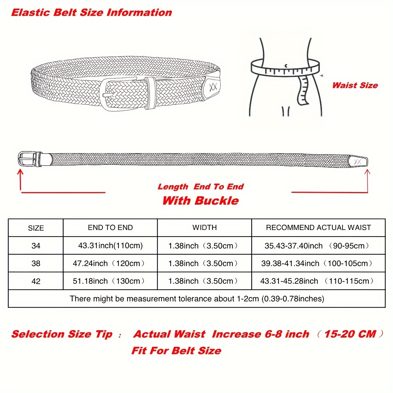 Color Block Men's Belt, Christmas Festival Belt, Casual Canvas