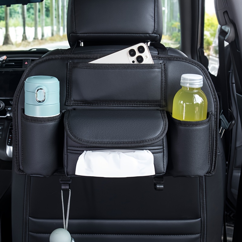 Car Seat Back Leather Storage Box Multifunctional Hanging - Temu