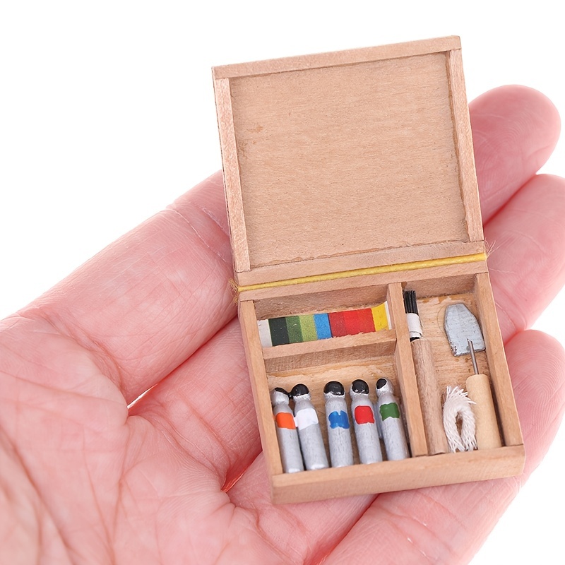 Dollhouse Painting Supplies, Miniature Studio Paintbox