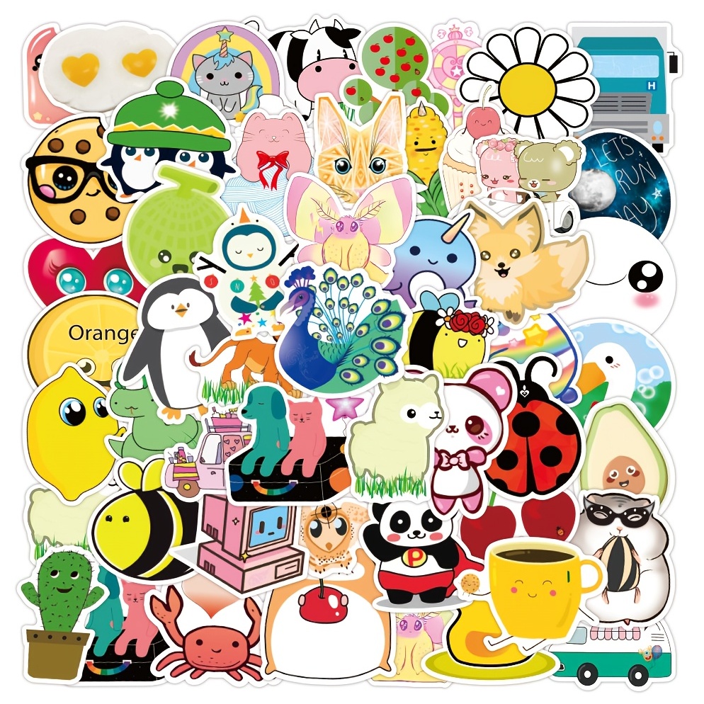 50pcs Cute 3d Animal Series Doodle Waterproof Sticker Diy Creative Toy ...