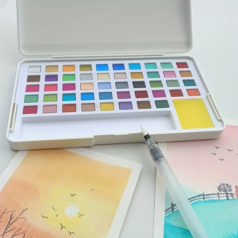 48 Colors Solid Pearlescent Watercolor Pigment - Temu
